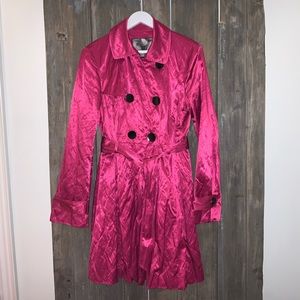 💘 Fuchsia Trench Coat
